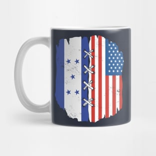 Proud Honduran American Heritage // Honduras & USA Flags Mug